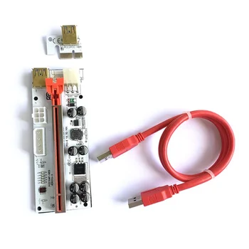 1 majmui USB 3.0 PCI-E o'nlikdan karta VER010-X kavlab olish uchun video karta X16 Extender PCI-E o'nlikdan karta uchun Express kabel o'nlikdan, A