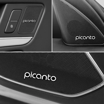 10pcs avtomobil ovozi Kia Picanto 3 uchun 2017d alyuminiy Nishon emblemasi stikerini bezatadi 2018 2019 avtomobil aksessuarlari