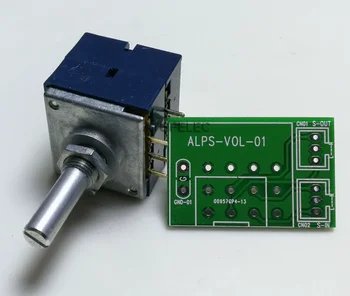 1pc Yaponiya Alp RK27 hajmi kirish Stereo Potansiyometer 2-gang Dual 10k/20k/50K / 100k / 250k / 500k vazalar mil + tenglikni