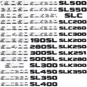 1pcs 3D ABS avtomobil stikeri orqa quyruq eshigi magistral stikeri Mercedes Benz SL SLC SLK seriyali uchun avtomobil orqa gerbi stikeri aksessuarlari
