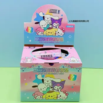 20dona / Anime Sanrio Hello Kitty Melody Cinnamoroll harakat raqamlar kutilmagan sir marjonlarni Mini qo'g'irchoq sovg'a uchun Box multfilm o'rnatish