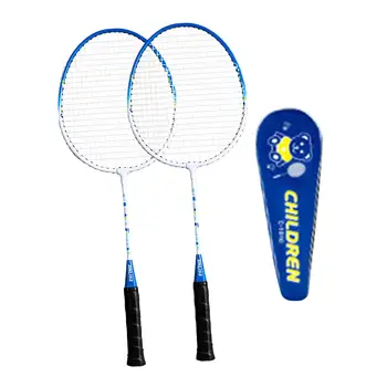 2pcs Badminton raketkalari plyaj mashg'ulotlari uchun bolalar uchun engil boshlanuvchilar uchun ikkita Badminton raketkasi