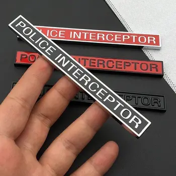 3D Interceptor politsiya avtomobil Fender eshik magistral Emblem Badge sticker toj Viktoriya F150 Responder kashf uchun
