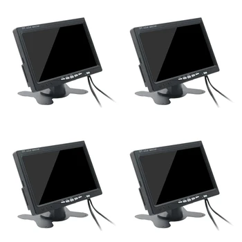 4x Mini TV 7 dyuymli HD Monitor 800X480 portativ avtomobil LCD displeylari DVD/CMMB yengil Avtomobillar uchun ikkita kirish yuk mashinalari