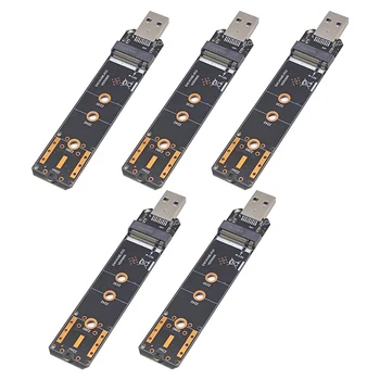 5X M. 2 NVMe SSD uchun USB3.2 GEN2 10Gbps Adapter M. 2 uchun NVMe SSD Adapter 2230 2242 2260 2280 NVMe M. 2 SSD RTL9210B