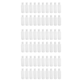 60 dona 100ml plastik shampun idishlari kosmetika uchun sayohat uchun idish uchun plastik butilkalar loson