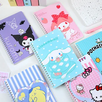 6dona yoqimli Sanrio lasan kitob A5 Notebook Yaponiya Hello Kitty talaba Notebook Pochacco Kuromi qalin kitob ulgurji