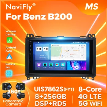 8 + 256G Android 13 simsiz Carplay avtomobil Radio GPS pleeri Mercede Benz B200 A B sinfi uchun V169 V245 Viano Vito V639 Sprinter V906