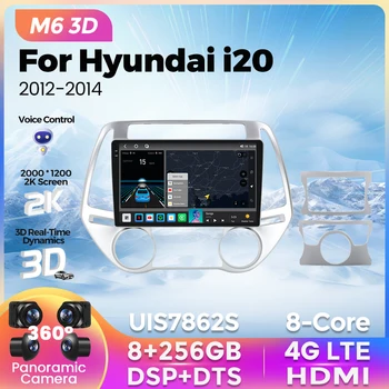 9 dyuymli M6 Pro Plus AI ovozli simsiz CarPlay Hyundai i20 PB 2012 - 2014 uchun Android Avto avtomobil radiosi 4G Multimedia navigatsiya QLED