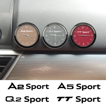 Avtomobil soati Audi Sport uchun Kvarts soatlari A1 A2 A3 A4 B6 B7 B8 A5 A6 A7 A8 Q2 Q3 Q5 Q7 Q8 TTRS Avto Ornament avtomobil aksessuarlari