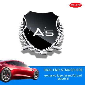 Avtomobil tomonini o'zgartirish belgisi Audi A5 A7 A6 A4 A3 A8 8V 2014-2020 Aksessuarlar uchun uchburchak metall tayoq DIY 2023 logotip 2022 2021