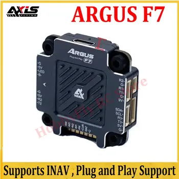 Axisflying ARGUS PRO F7 Plug And Play parvoz boshqaruvchisi CNC metall himoya qobig'i 16M qora quti Dual BEC RC FPV Drone uchun
