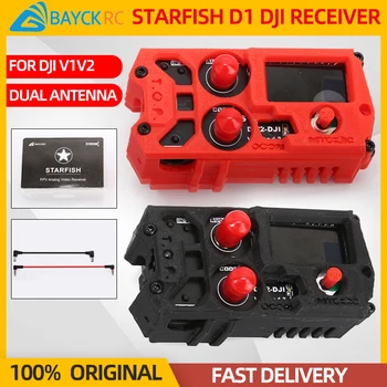 BAYCK STARFISH D1-Dji FPV Analog Video qabul qilish Dual Antenna Rx moduli 5.8 G 48ch 2-6S Dji V1 V2 RC FPV ko'zoynaklar Dubulg'a Drone uchun