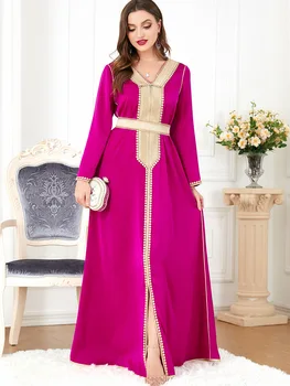 Eid 2023 Ramazon Musulmon Abaya Liboslar Ayollar Maxi Liboslar Turkiya Islomiy Vestidos Elegant Hindiston Marokash Kaftan Arab Elbise