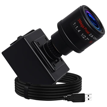 ELP USB kamera HD 13MEGAPIXEL sanoat veb-kamerasi IMX214 Sensor Varifocal lens mini USB veb-kamerasi kompyuter noutbuki uchun