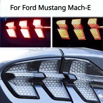 Ford Mustang Mach - E Tail Light Sticker Honeycomb Uyali Dekorativ Chiroq Stikerlari Uchun Avtomobil Modifikatsiyasi Aksessuarlari 2023
