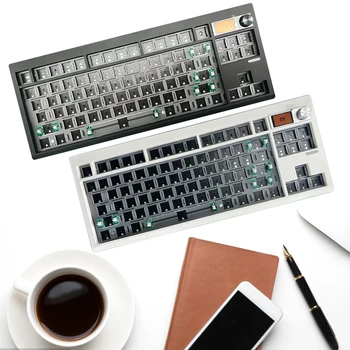 GMK87 mexanik klaviatura to'plami o'yin klaviaturasi 87keys jim klaviatura orqali-eSPORTS o'yin ofisi uchun tugma va ekran bilan dasturlashtiriladigan