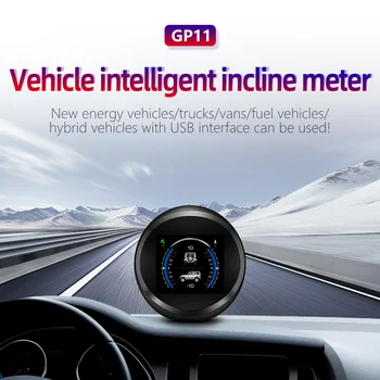 HD GPS HUD avtomobil GP11 Bosh-up ko'rsatish avtomobil Smart Nishab metr raqamli GPS Speedometer Overspeed ogohlantirish signal funktsiyasi