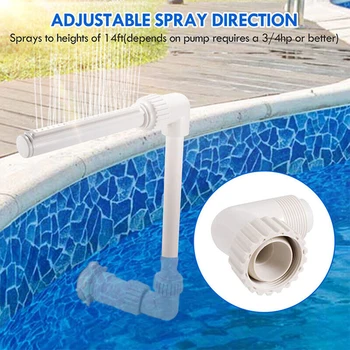 Hovuz sharshara Fountain Kit PVC xususiyati suv Spay baliq hovuz hovuz fontan Sprinklers hovli hovuz Aksessuarlar
