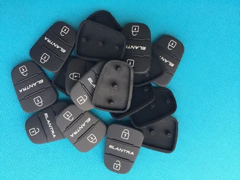 Hyundai Elantra uchun 100pcs / Lot yangi zaxira kauchuk Pad Kia bo'sh avtomobil aksessuarlari uchun 3 tugma masofadan Flip Key Case Shell