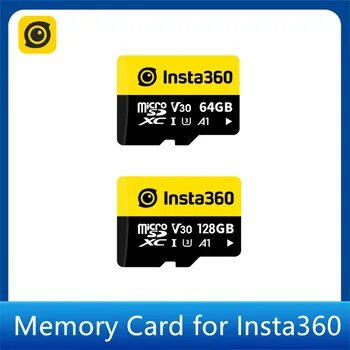 Insta360 uchun Insta360 SD xotira kartasi X3 X2 Ace Pro Ace One RS R Sphere 64GB 128GB V30 Extreme A1 Original Aksessuarlar