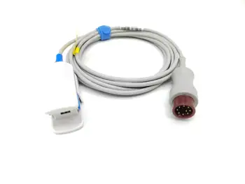 Jigarrang plug - 9pin SpO2 sensori blt Biolight S7 S12 M10 EKG monitor Spo2 Sensor kabeli bilan mos keladigan dekodlash chipi bilan