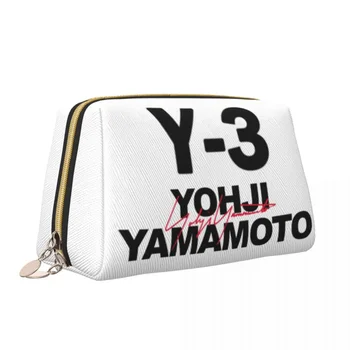 Katta sig'imli Yohji Yamamoto 3y kosmetik sumka suv o'tkazmaydigan teri bo'yanish sumkasi ayollar yuvish sumkasi hojatxona to'plami