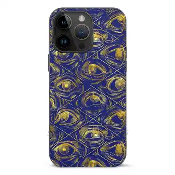 Ko'zlar Devori IPhone Uchun Lapis Lazuli Telefon Qutilari 14 13 12 11 Plus Pro Max Mini Xr 7 8 Yumshoq Tpu Silikon Qopqoq Telefon Sumkasi Ko'zlari