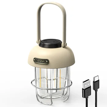 LED Camping Lantern amp 2000mAh Camping chodir nur turi - C USB zaryadlanuvchi suv o'tkazmaydigan 300lm bog ' ayvon materiallari