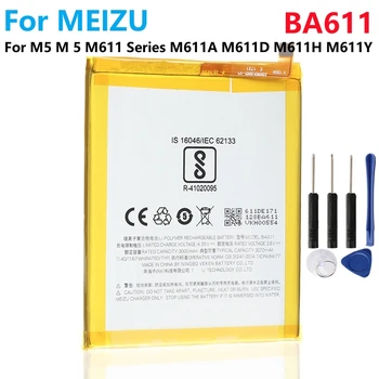 Meizu M611 m3070 uchun yangi original BA5 M 5 M611 seriyali M611A M611D M611H M611Y mobil telefon batareyalari Bateria + Asboblar