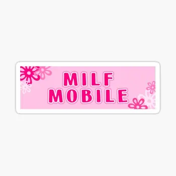 Milf Mobile 5pcs avtomobil stikerlari xona bamperi uchun bosma Art Kid fon dekorasi Anime muzlatgich oynasi yashash xonasi suv idishlari