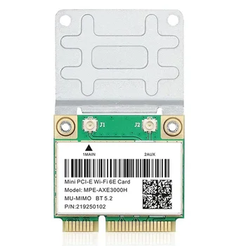 MPE-AXE3000H 5374MBPS simsiz 6e simsiz karta AX210 Mini PCIE simsiz karta Bluetooth 5.2 802.11 AX 2.4 G / 5G/6Ghz