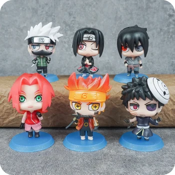 Naruto Harakat Raqamlar Sasuke Kakashi Itachi Figurines Anime Qiz Model O'yinchoqlar Ish Stoli Jojo Bezak Bezak Kilua Sovg'a Bola Qiz