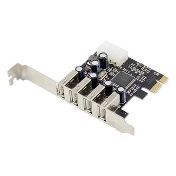 PCI-E uchun 4 portlar USB 2.0 Konverter karta PCIE USB2. 0 Adapter karta MCS9990 Chipset issiq-almashtirish imkonini beradi