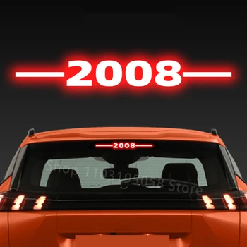 Peugeot 2008 e2008 2014-2018 2019 2020 2021 2022 avtomobil uchun yuqori tormoz nuri stikeri avtomobil quyruq nuri logotipi uslubi stikerni bezatadi