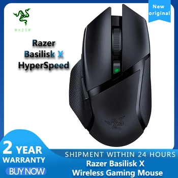 Razer Basilisk X HyperSpeed simsiz o'yin sichqonchasi Bluetooth va simsiz Mos16k DPI optik Sensor 6 Dasturlashtiriladigan tugmalar