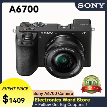 Sony a6700 APS-C oynasiz raqamli ixcham kamera fotograf fotosurat 4K Video 5 o'qli tasvirni barqarorlashtirish kameralari A6700