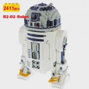 Stokda 2314pcs kosmik 75308 R2 Robot D2 raqamlar qurilish modeli qurilish bloklari g'ishtlari bolalar bolalar o'yinchoqlari tug'ilgan kun sovg'alari