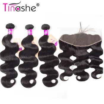 Tinashe Hair Malayziya Soch To'plamlari Yopilgan Remy Inson Sochlari Dantelli Frontal To'plamlar Bilan Tana To'lqinlari To'plamlari Frontal Yopilgan